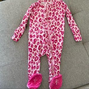 Pink Leopard Posh Peanut Footie